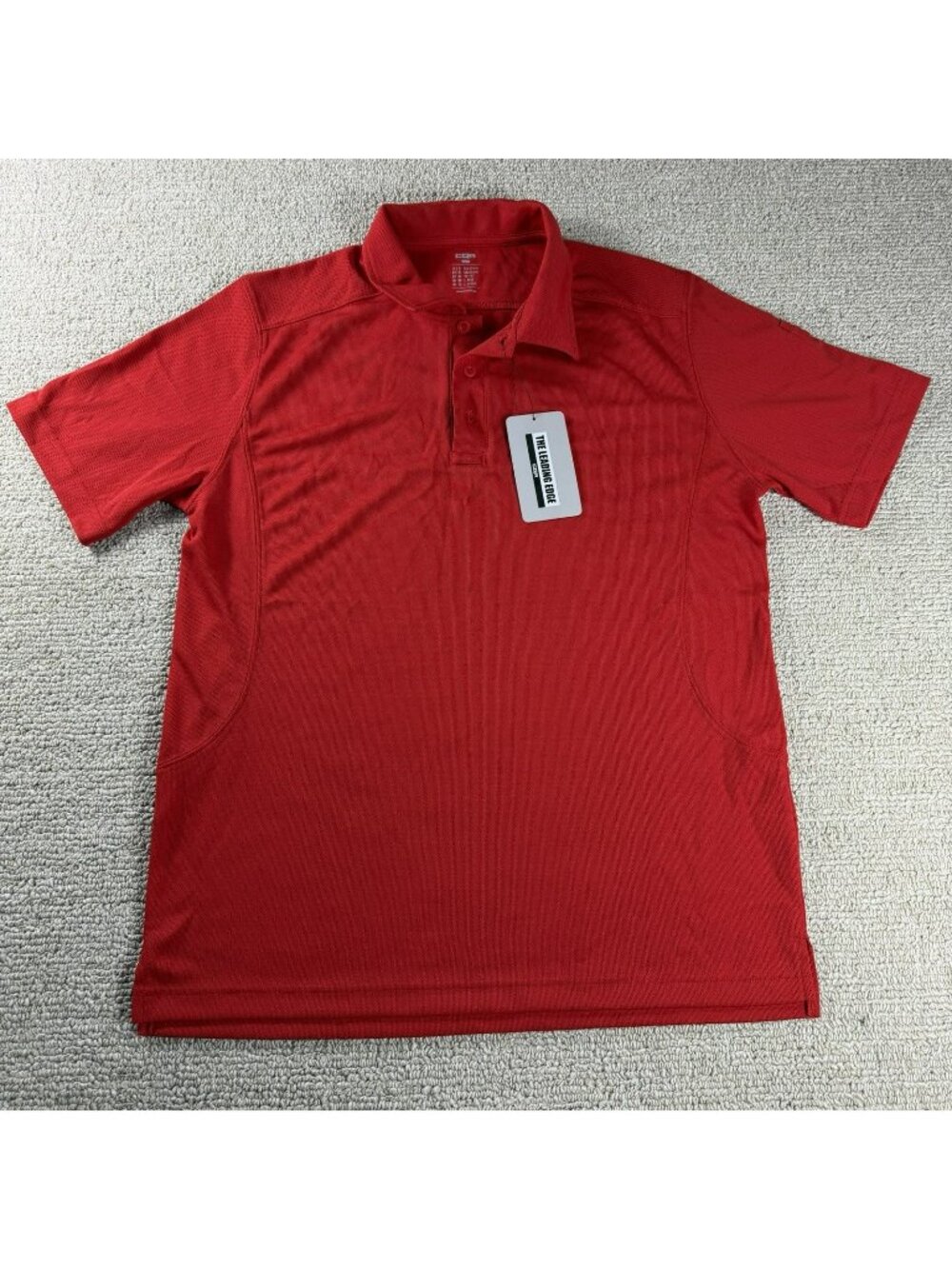 CQR Hyper Dri Tactical Series Short Sleeve Polo Shirt Red Men's Size Medium